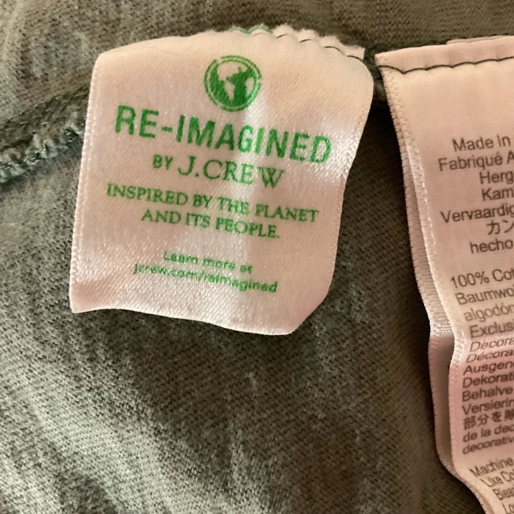 J. Crew Men's Pockets Long Sleeve‎ 100% Cotton Pullover Hoodie Sweatshirt Size L